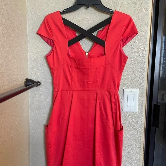 Guess Zippered Coral Dress - Picture 2 of 3